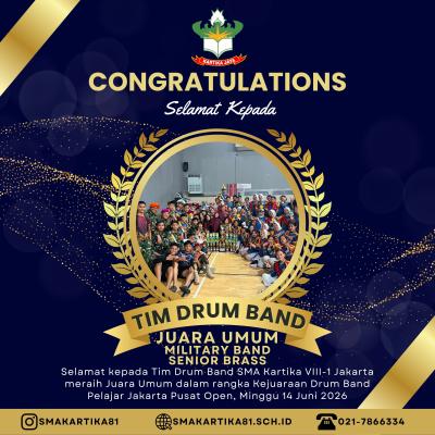 Db Kartika Juara Umum Kejuaraan Drum Band Pelajar 2026