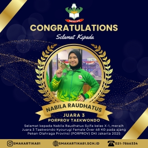 NABILA RAUDHATUS - JUARA 3 TAEKWONDO