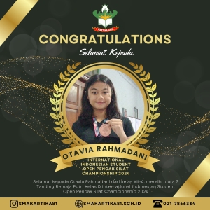 OTAVIA RAHMADANI - JUARA 3 KELAS D PUTRI INTERNASIONAL INDONESIAN STUDENT OPEN PENCAK SILAT CHAMPIONSHIP 2024