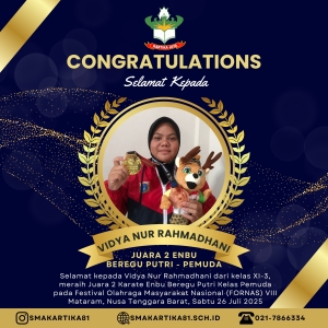 VIDYA NUR RAHMADHANI - JUARA 2 ENBU BEREGU PUTRI - PEMUDA