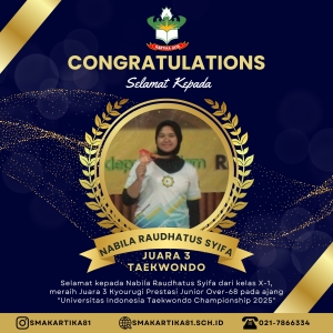 NABILA RAUDHATUS SYIFA - JUARA 3 TAEKWONDO