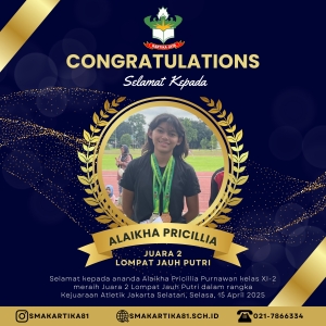 JUARA 2 LOMPAT JAUH PUTRI - ALAIKHA PRICILLIA
